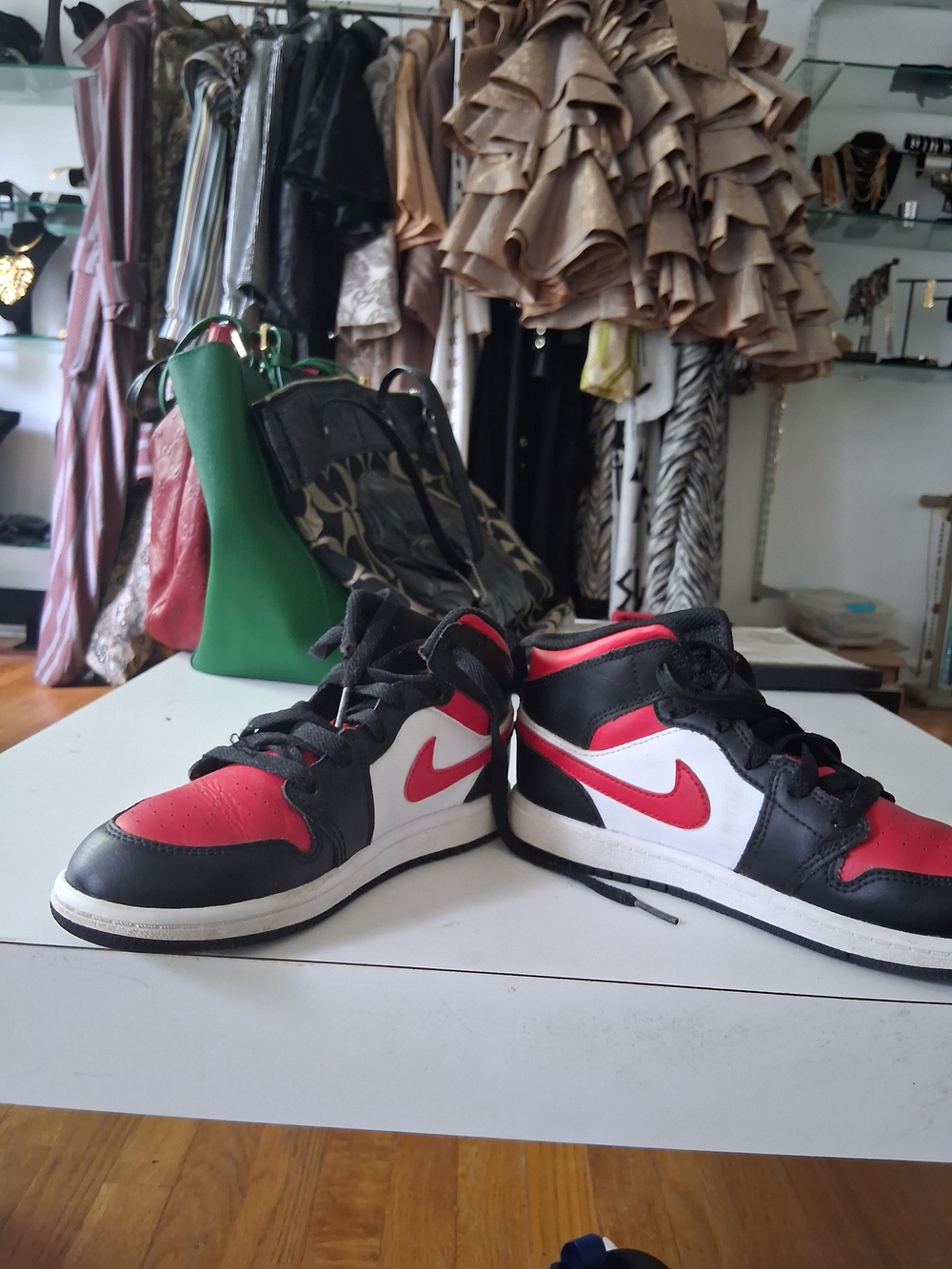 Nike Kids Red Black White Sneakers